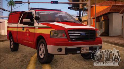 Ford F150 Fire Department Utility 2005 para GTA San Andreas