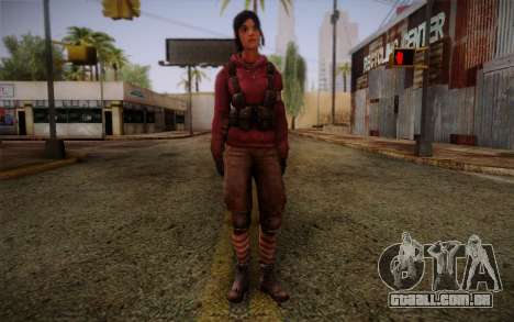 Zoey from Left 4 Dead Beta para GTA San Andreas