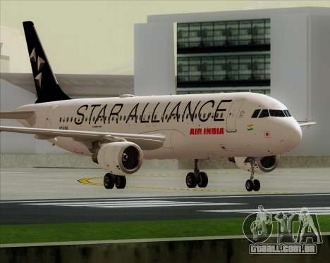 Airbus A320-200 Air India (Star Alliance Livery) para GTA San Andreas