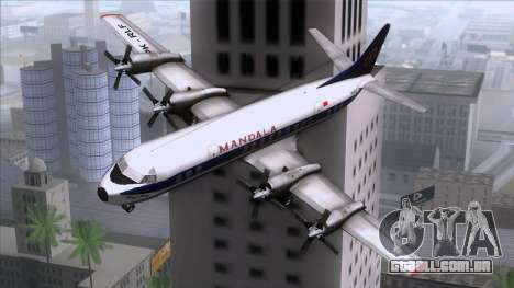 L-188 Electra Mandala Airlines para GTA San Andreas