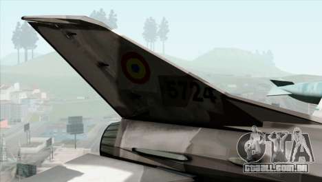 Hawker Hunter F6A para GTA San Andreas