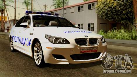 BMW M5 E60 Macedonian Police para GTA San Andreas