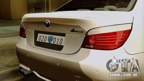 BMW M5 E60 Macedonian Police para GTA San Andreas