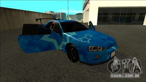 Nissan Skyline R34 Drift Blue Star para GTA San Andreas