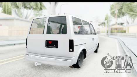 Chevrolet Astro Stance para GTA San Andreas