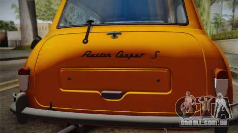 Mini Cooper S 1965 Lowered para GTA San Andreas