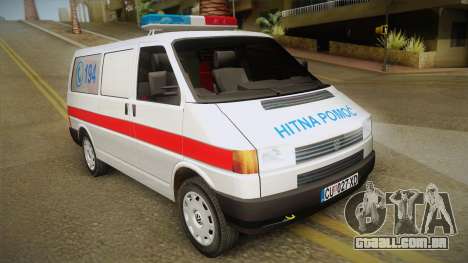 Volkswagen T4 Ambulância para GTA San Andreas