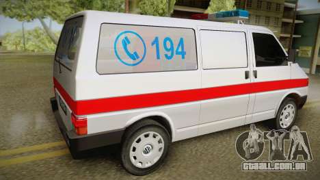 Volkswagen T4 Ambulância para GTA San Andreas