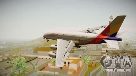 Airbus A380 Asiana Airline para GTA San Andreas