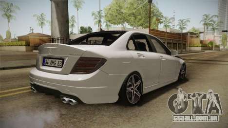 Mercedes-Benz C63 AMG 2012 para GTA San Andreas