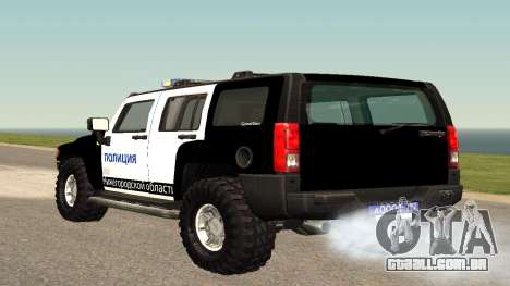 Hummer H2 Polícia V1 para GTA San Andreas