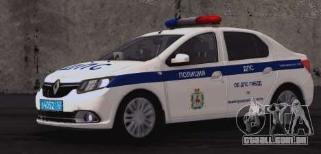 Renault Logan SOBRE a polícia de trânsito para GTA San Andreas