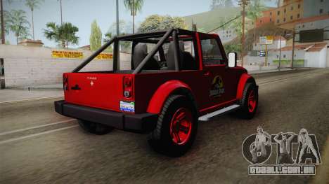 GTA 5 Canis Mesa Jurassic Park para GTA San Andreas