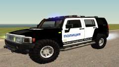 Hummer H2 Polícia V1 para GTA San Andreas