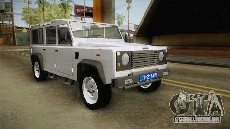 Land Rover Defender 110 Policija Undercover para GTA San Andreas