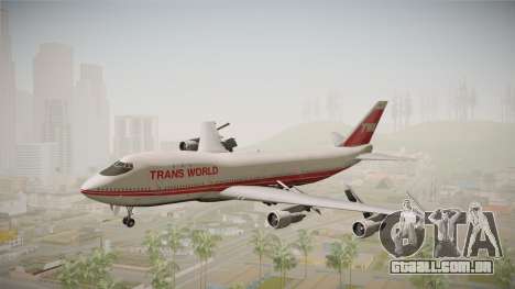 Boeing 747 TWA Solid Titles Livery para GTA San Andreas