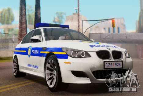 BMW M5 Croatian Police Car para GTA San Andreas