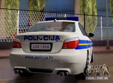 BMW M5 Croatian Police Car para GTA San Andreas