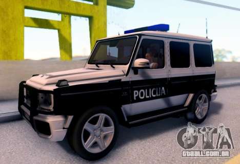 A Mercedes-Benz G65 AMG BIH Carro de Polícia para GTA San Andreas