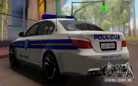 BMW M5 Croatian Police Car para GTA San Andreas