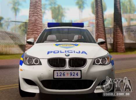 BMW M5 Croatian Police Car para GTA San Andreas