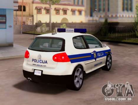 Golf V Croata Carro De Polícia para GTA San Andreas