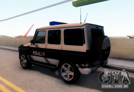 A Mercedes-Benz G65 AMG BIH Carro de Polícia para GTA San Andreas