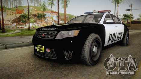 GTA 5 Cheval Fugitive Police IVF para GTA San Andreas