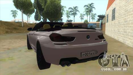 BMW M6 F13 Cabrio para GTA San Andreas