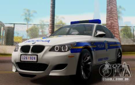 BMW M5 Croatian Police Car para GTA San Andreas