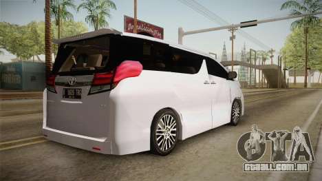 Toyota Alphard 3.5G 2015 v2 para GTA San Andreas