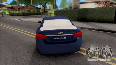 Chevrolet Impala LS 2017 para GTA San Andreas