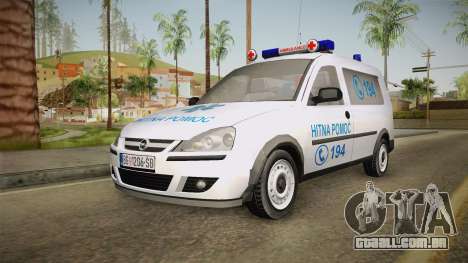Opel Combo Ambulance para GTA San Andreas