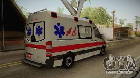 Mercedes-Benz Sprinter Iranian Ambulance para GTA San Andreas