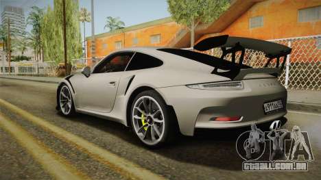 Porsche 911 GT3 RS 2015 para GTA San Andreas
