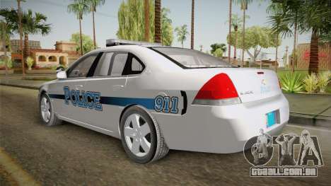 Chevrolet Impala 2011 Police para GTA San Andreas