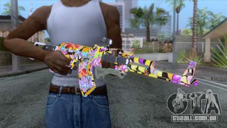 CoD: Black Ops II - AK-47 Graffiti Skin v1 para GTA San Andreas