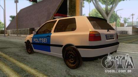 Volkswagen Golf Mk3 Estonian Police para GTA San Andreas