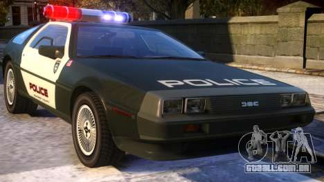 DeLorean DMC-12 Police para GTA 4