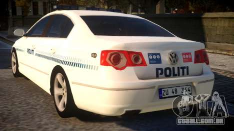 Volkswagen Passat Danish Police para GTA 4