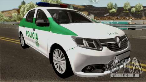 Renault Logan Policia Colombia para GTA San Andreas