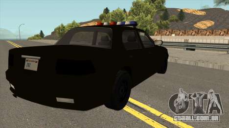 O carro de Polícia do 2º Nível de Rastreamento d para GTA San Andreas