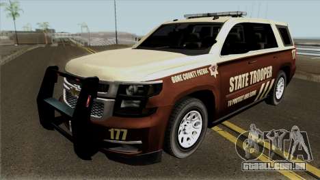 Chevrolet Tahoe 2015 Bone County Police para GTA San Andreas