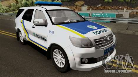 Toyota Fortuner Polícia Da Ucrânia para GTA San Andreas