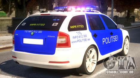 Estonian Police Skoda Octavia RS Combi 2010 para GTA 4