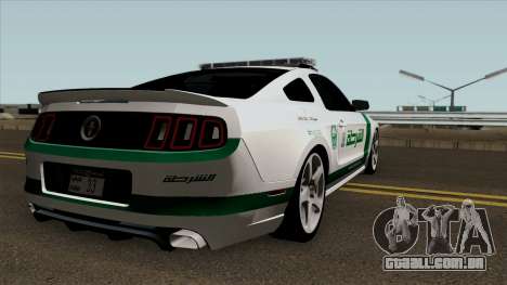 Ford Mustang Shelbi GT 500 2013 Dubai Police para GTA San Andreas