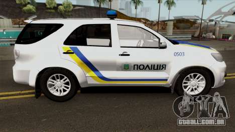 Toyota Fortuner Polícia Da Ucrânia para GTA San Andreas