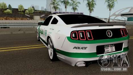 Ford Mustang Shelbi GT 500 2013 Dubai Police para GTA San Andreas