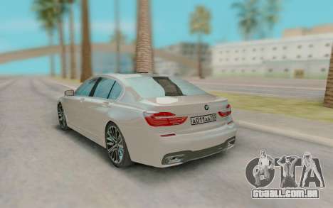 BMW 7-er G11 2015 para GTA San Andreas