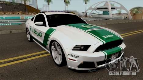 Ford Mustang Shelbi GT 500 2013 Dubai Police para GTA San Andreas